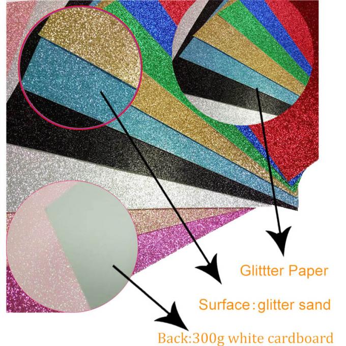 경이로운 안내장 반짝임 카드 종이 반짝임 각종 색깔을 가진 단단한 반짝임 종이