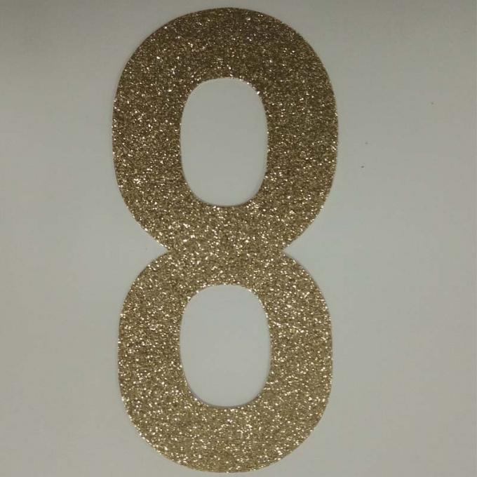 Hight 5"는 크리스마스 축제 반짝임 마분지 편지, 8개의 알파벳 반짝임 편지를 번호
