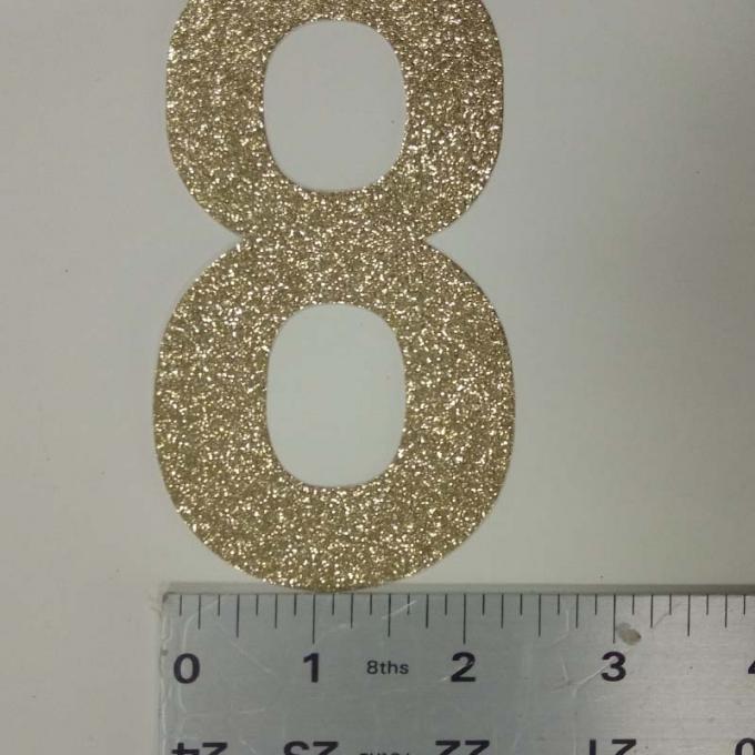 Hight 5"는 크리스마스 축제 반짝임 마분지 편지, 8개의 알파벳 반짝임 편지를 번호