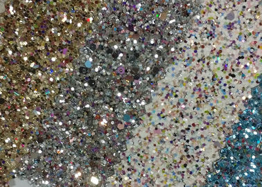 중국 다이아몬드 땅딸막한 반짝임 불꽃 직물, 장식적인 반짝임 벽 직물 협력 업체