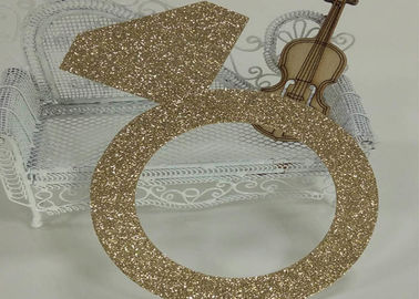 중국 반짝임 두꺼운 종이 반지 반짝임 종이는 생일 케이크 장식을 위해 착색하기 위하여 금을 써 넣습니다 협력 업체