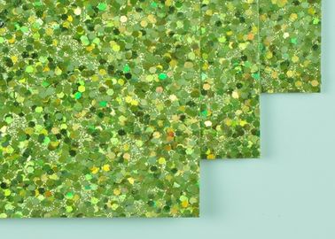 중국 12*12 인치 크기 길쌈된 역행을 가진 밝은 초록색 반짝임 종이 DIY 반짝임 종이 대리점