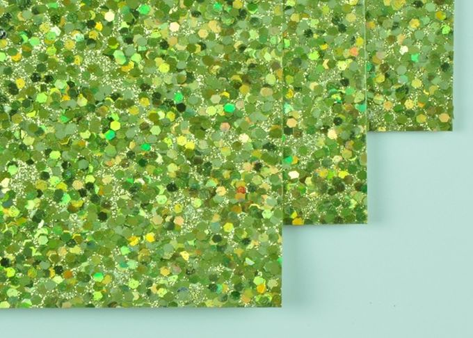 12*12 인치 크기 길쌈된 역행을 가진 밝은 초록색 반짝임 종이 DIY 반짝임 종이